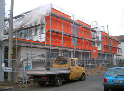 Das Gebäude kurz vor der endgültigen Fertigstellung (Bauteil 2)